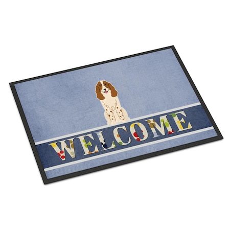 Carolines Treasures 18 x 27 in. Russian Spaniel Welcome Indoor or Outdoor Mat BB5612MAT